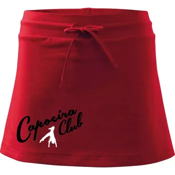 Dámská sukně Capoeira club s tanečníkem - Sportovní sukně - two in one - XS ( Červená )