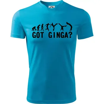 Chlapecké tričko Capoeira - Got Ginga - Dětské triko sportovní (dresovina) - 146 cm/10 let ( Světlý tyrkys )