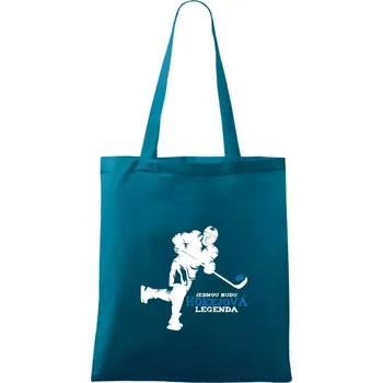 Jednou budu hokejová legenda - Taška bavlněná - 42 x 38 cm ( Petrolejová )