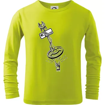 Chlapecké tričko Metal detector rock - Triko dětské Long Sleeve - 104-110cm / 3-4 roky ( Limetková )