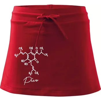 Dámská sukně Barová chemie - pivo - Sportovní sukně - two in one - L ( Červená )