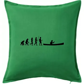 Polštář Evoluce kanoe stará - Polštář 50x50 - 50x50 - Pouze potah ( Středně zelená )