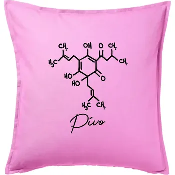 Polštář Barová chemie - pivo - Polštář 50x50 - 50x50 - Pouze potah ( Růžová )