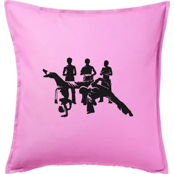 Polštář Capoeira všichni - Polštář 50x50 - 50x50 - Pouze potah ( Růžová )
