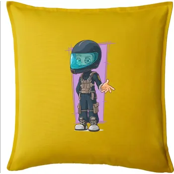 Polštář Vesmírný voják fialový - Polštář 50x50 - 50x50 - Pouze potah ( Žlutá )