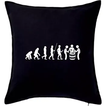 Polštář Evoluce sklípek - Polštář 50x50 - 50x50 - Pouze potah ( Černá )