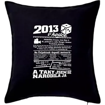 Polštář 2013 v kostce - Polštář 50x50 - 50x50 - Pouze potah ( Černá )