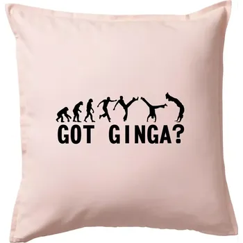 Polštář Capoeira - Got Ginga - Polštář 50x50 - 50x50 - Pouze potah ( Světle růžová )