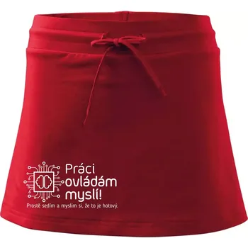 Dámská sukně Práci ovládám myslí - Sportovní sukně - two in one - S ( Červená )