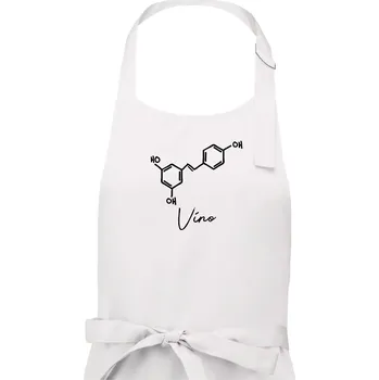 Kuchyňská zástěra Barová chemie - víno - Pánská zástěra na vaření - Univerzální velikost ( Bílá )