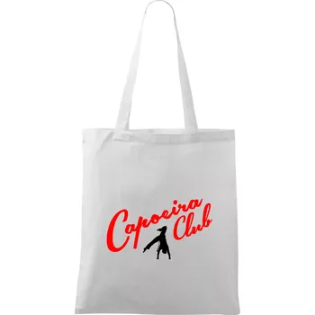 Nákupní taška Capoeira club s tanečníkem - Taška bavlněná - 42 x 38 cm ( Bílá )