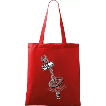 Nákupní taška Metal detector rock - Taška bavlněná - 42 x 38 cm ( Červená )