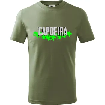 Capoeira nápis - zelený - Tričko dětské bavlněné - 122 cm/6 let ( Khaki )