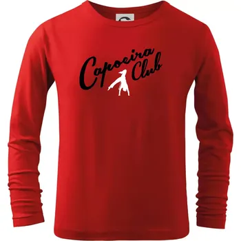 Chlapecké tričko Capoeira club s tanečníkem - Triko dětské Long Sleeve - 158 cm/12 let ( Červená )