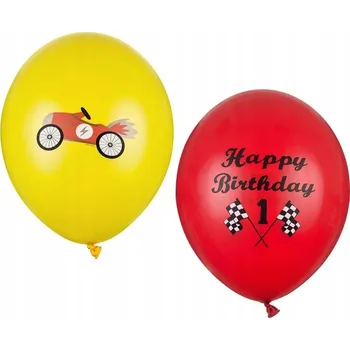 Balónek Balónky 30 cm narozeninové závodní auto 50 KS