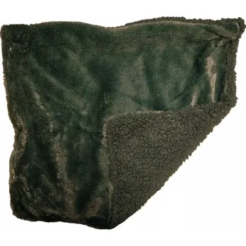 Povlak na dekorativní polštářek SMUKEE Dekorační povlak na polštář se SHERPA materiálem 45 x 45 cm tmavě zeleň 937