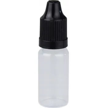 Láhev PET Lahvička s Kapátkem na Liquidy, Průhledná Lahvička 10 ml 1 Ks.