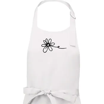 Kuchyňská zástěra Kopretina - Pánská zástěra na vaření - Univerzální velikost ( Bílá )