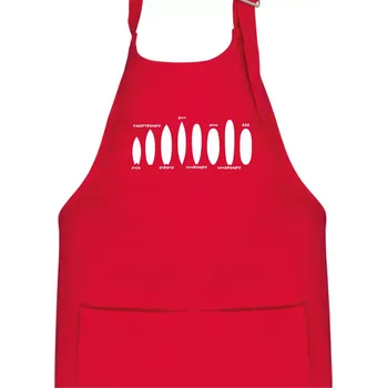 Kuchyňská zástěra Typy surfů - Dětská zástěra na vaření - Univerzální velikost ( Červená )