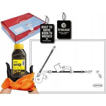 Brzdová hadice BRZDOVÁ HADICE FLEXIBILNÍ PEUGEOT CORTECO #Petrolhead Pro+ Kit15