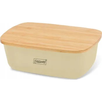 chlebník Chlebník s prkénkem Maestro béžový plast