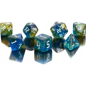 Příslušenství k deskovým hrám PODVODNÍ PALÁC SADA 7 KOSTEK RPG (Sada 7 kostek pro RPG - Podvodní palác)