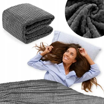 Prostěradlo Deka 200x220 Mikrovlákno Lisovaná Přehoz Pled na Postel ALA Kola 3D