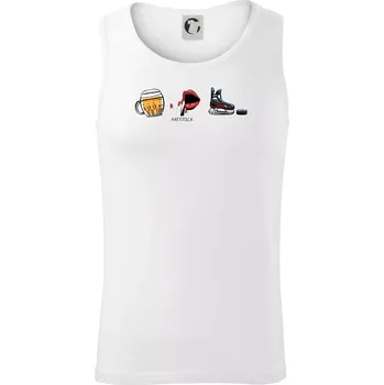 Hattrick hokej - Tílko pánské Core - 2XL ( Bílá )