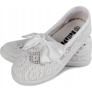 Dámská obuv Bílé ažurové KRAJKOVANÉ tenisky s mašlička vel. 24