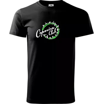 Pánské tričko Capoeira club nápis - cviky v kruhu - Triko extra velké (5-8XL) - 8XL ( Černá )