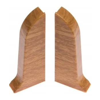 Podlahová lišta Levá koncovka Cezar hliníková 10 x 10, délka 10 cm, Dub Světlý Mat