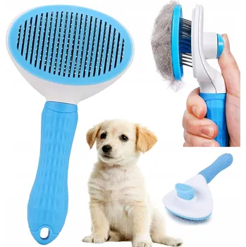 Kartáč pro zvířata SAMOČISTICÍ KARTÁČ NA SRST PRO PSA KOČKU - MODRÝ