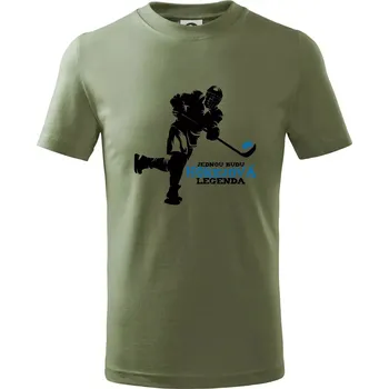 Jednou budu hokejová legenda - Tričko dětské bavlněné - 146 cm/10 let ( Khaki )