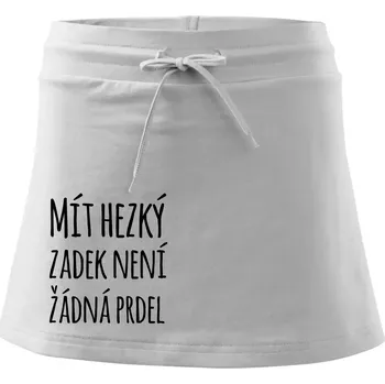 Dámská sukně Mít hezký zadek není žádná prdel - Sportovní sukně - two in one - XS ( Bílá )