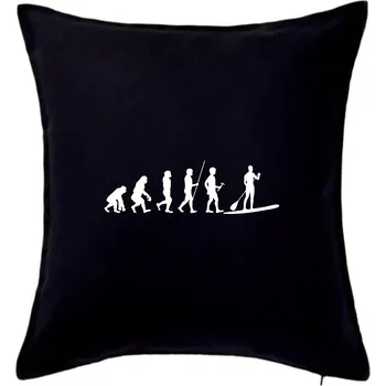 Polštář Evoluce paddleboard muž - Polštář 50x50 - 50x50 - Pouze potah ( Černá )