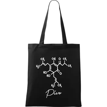 Nákupní taška Barová chemie - pivo - Taška bavlněná - 42 x 38 cm ( Černá )