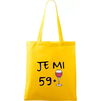 Je mi 59 (60) víno - Taška bavlněná - 42 x 38 cm ( Žlutá )