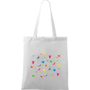 Lezení na stěně - chyty - Taška bavlněná - 42 x 38 cm ( Bílá )