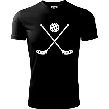 Chlapecké oblečení Florbalové hokejky - Dětské triko sportovní (dresovina) - 146 cm/10 let ( Černá )