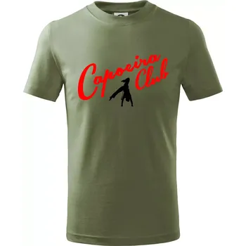 Capoeira club s tanečníkem - Tričko dětské bavlněné - 98 cm / 2 roky ( Khaki )