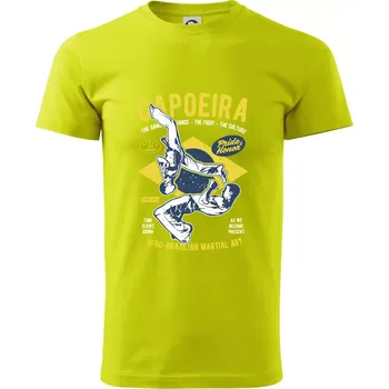 Pánské tričko Capoeira Afro-brazil art - Klasické pánské triko vyšší gramáže - 2XL ( Limetková )