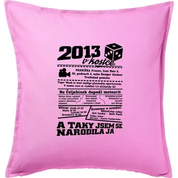 Polštář 2013 v kostce - Polštář 50x50 - 50x50 - Pouze potah ( Růžová )