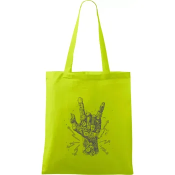 Metal mechanical ruka - Taška bavlněná - 42 x 38 cm ( Limetková )