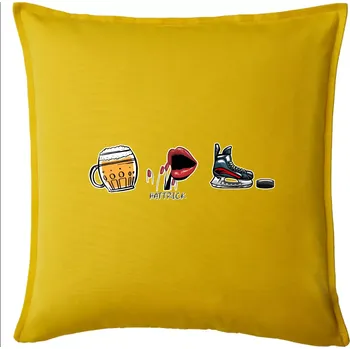 Polštář Hattrick hokej - Polštář 50x50 - 50x50 - Pouze potah ( Žlutá )