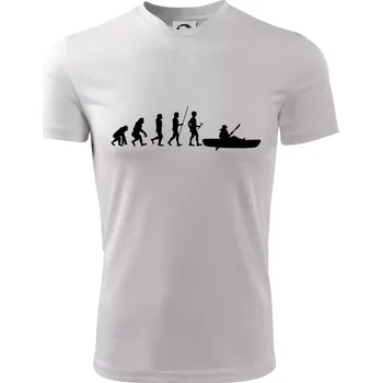 Evoluce kanoe krátká - Dětské triko sportovní (dresovina) - 146 cm/10 let ( Bílá )