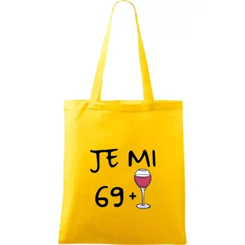 Je mi 69 (70) víno - Taška bavlněná - 42 x 38 cm ( Žlutá )
