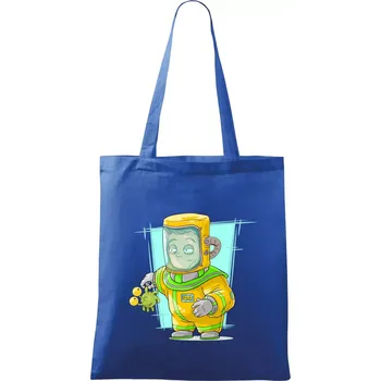 Nákupní taška Vesmírný voják tyrkysový - Taška bavlněná - 42 x 38 cm ( Královská modrá )