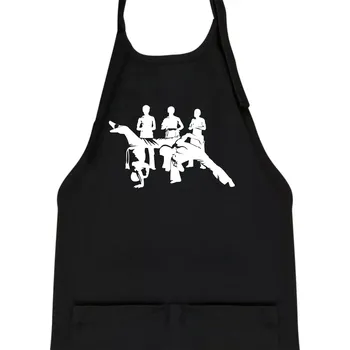 Kuchyňská zástěra Capoeira všichni - Dětská zástěra na vaření - Univerzální velikost ( Černá )