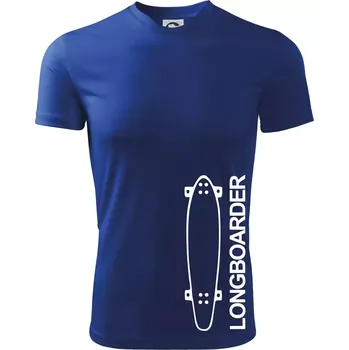 Pánské tričko Longboard na výšku - Pánské triko Fantasy sportovní (dresovina) - 3XL ( Královská modrá )