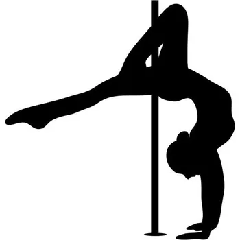 Samolepící dekorace Samolepka na stěnu tanečnice jóga 15x14cm